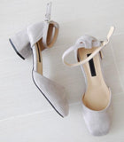 Jane Ankle Strap Suede Shoes - HOLIHOLIC