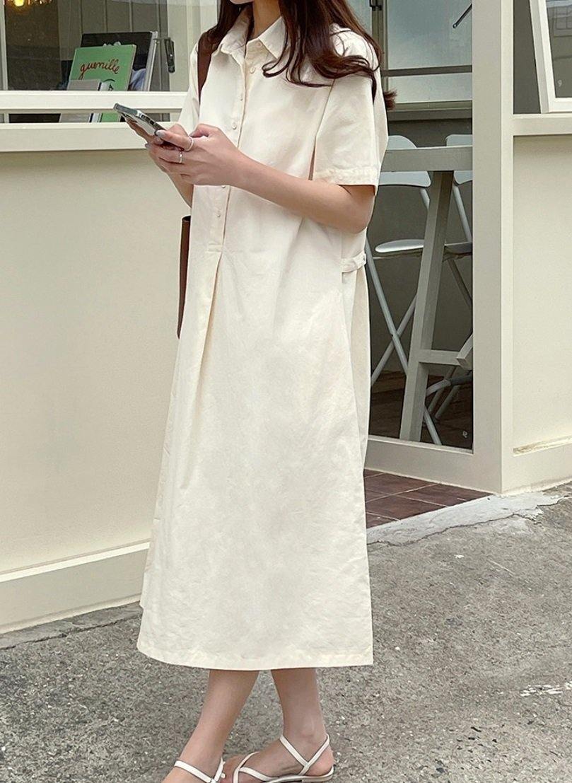 Jules Daily Cotton Shirt Dress - HOLIHOLIC
