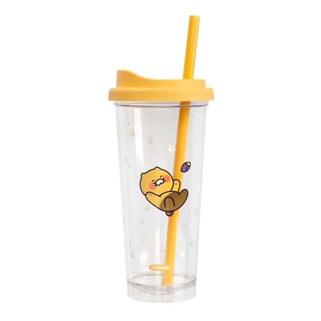 Little Friends Stainless Steel Tumbler with Lid & Straw Apeach