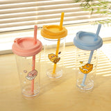 [Kakao Friends, Little Friends] Clear Tumbler with Straw
