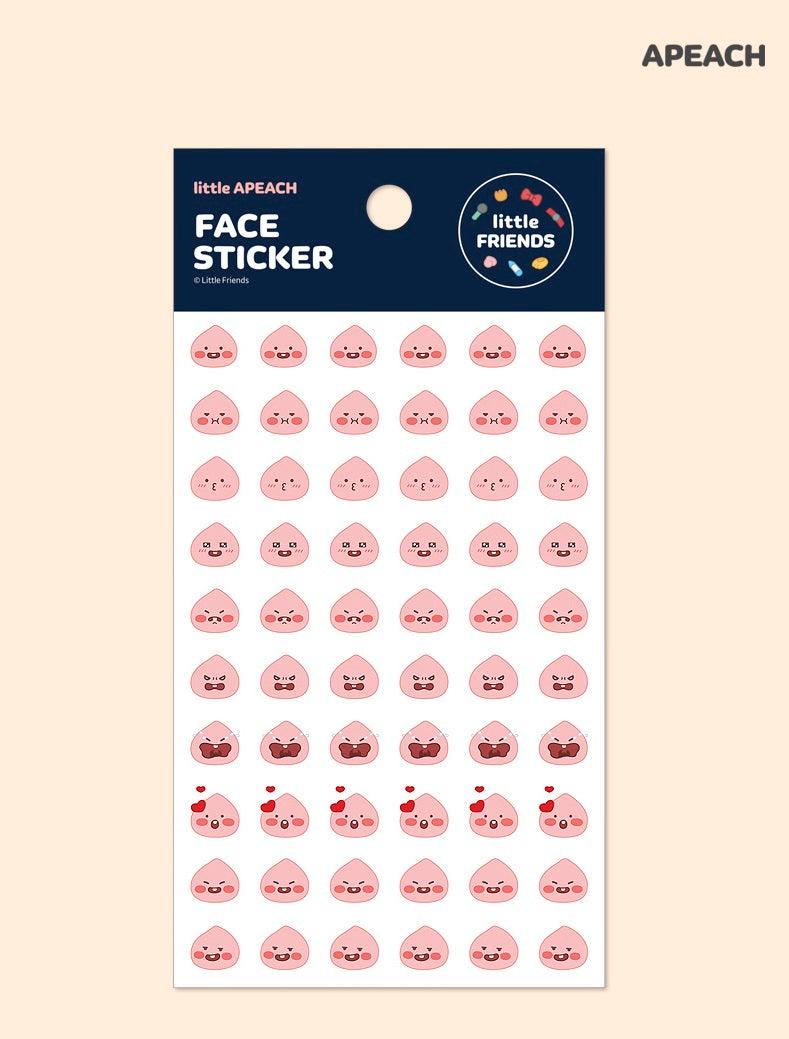 [Kakao Friends, Little Friends] 1+1 Face Sticker - HOLIHOLIC