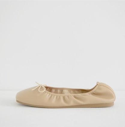 Katie Shirred Ballet Flats - HOLIHOLIC