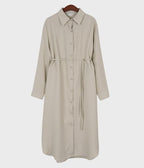 Lazy Shirt Long Dress - HOLIHOLIC