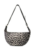 Leopard Half Moon Shoulder Bag