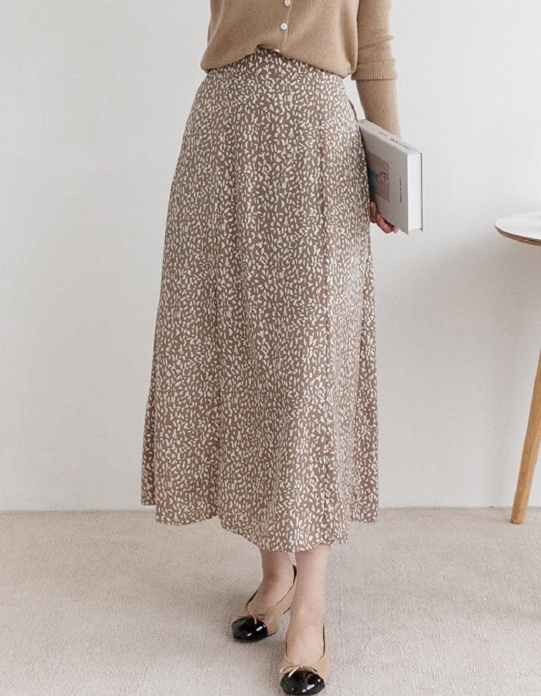 Leopard Print Midi Skirt - HOLIHOLIC