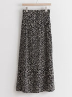 Leopard Print Midi Skirt - HOLIHOLIC