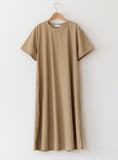 Lightweight Plain Dress with Pockets-Holiholic