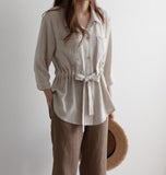 Linen Safari Jacket - HOLIHOLIC