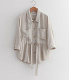 Linen Safari Jacket - HOLIHOLIC