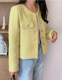 Long Sleeve Tweed Jacket-Holiholic