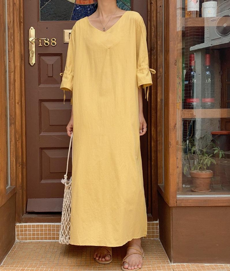 Loose fit Linen Maxi Dress | The best Dresses HOLIHOLIC Loose fit Linen Maxi Dress | The best Dresses HOLIHOLIC