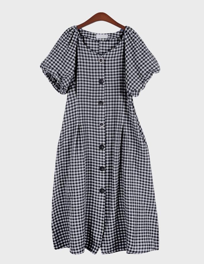 Lovely Mini Check Dress - HOLIHOLIC