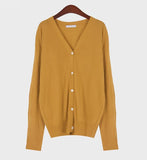 Mien V Neck Knit Cardigan - HOLIHOLIC