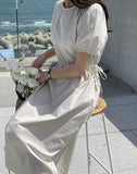 Minimalist Waist String Dress - HOLIHOLIC