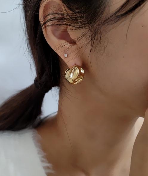Modern Circle Huggie Hoop Earrings Secondary image