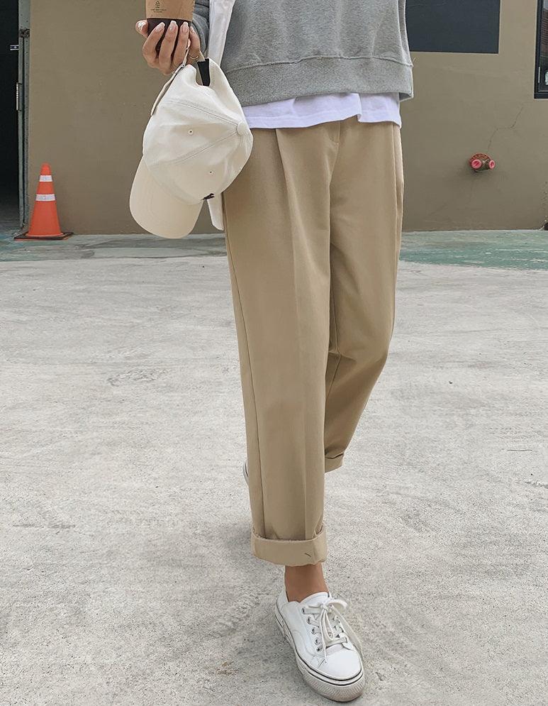 Modern Cotton Wide Pants - HOLIHOLIC