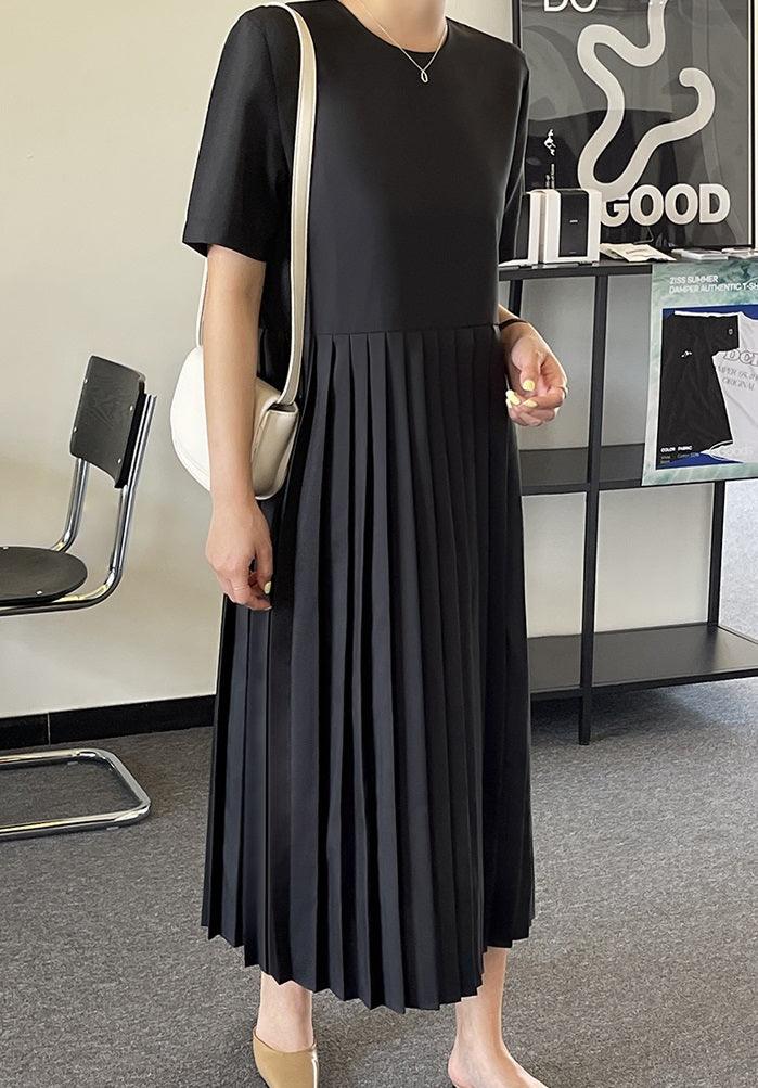 Modern Pleats Midi Dress - HOLIHOLIC
