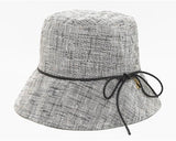 Natural Pure Linen Bucket Hat - HOLIHOLIC