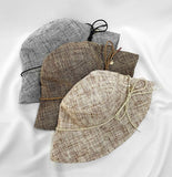Natural Pure Linen Bucket Hat - HOLIHOLIC