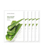[Nature Republic] Real Nature Aloe Mask Sheet 5 Sheets - HOLIHOLIC