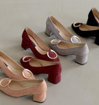 Ohio Suede Middle Heels - HOLIHOLIC
