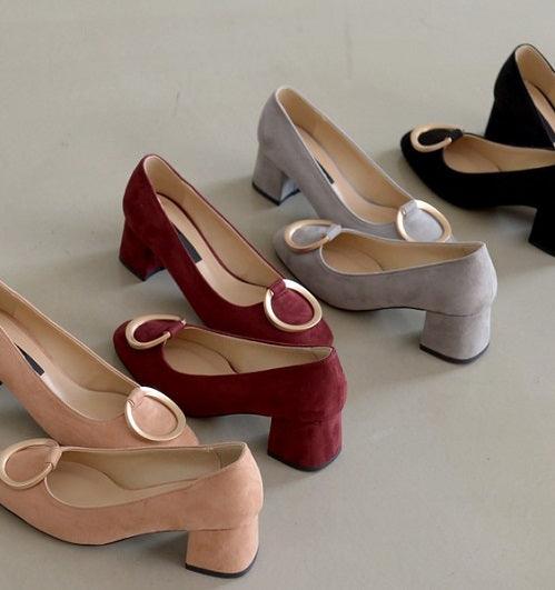 Ohio Suede Middle Heels - HOLIHOLIC