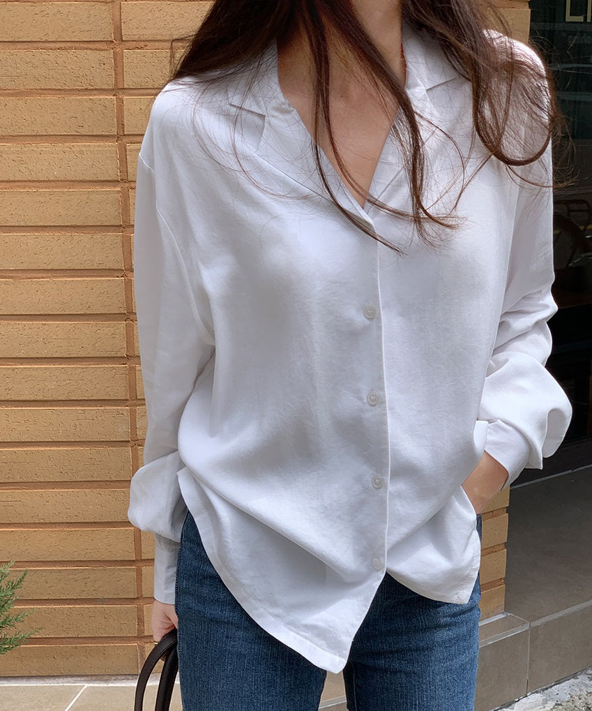 Open Collar V Neck Shirt Open Collar V Neck Shirt