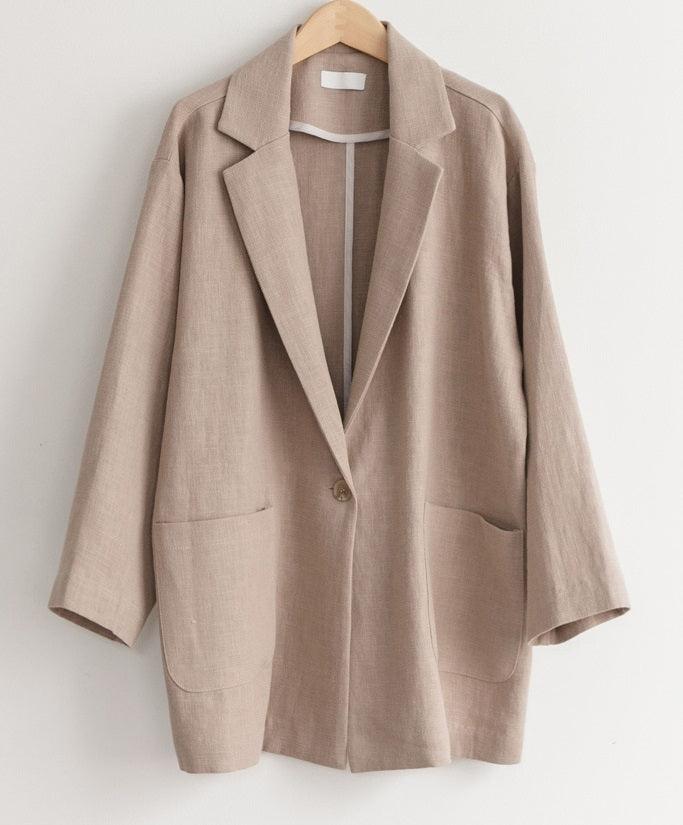 Oversize Linen Jacket - HOLIHOLIC