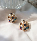Pearl Blossom Stud Earrings - HOLIHOLIC