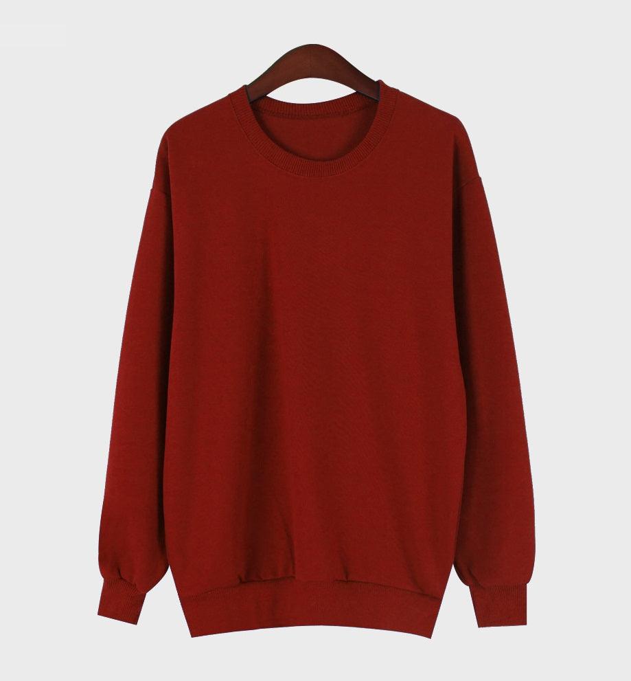 Plain Basic Sweatshirt - HOLIHOLIC