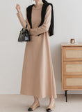 Plain Flair Cotton Dress - HOLIHOLIC