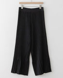 Pleats Knit Pants with Elastic Waist - HOLIHOLIC