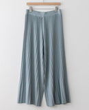 Pleats Knit Pants with Elastic Waist - HOLIHOLIC