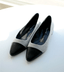 Point Toe Two-Tone Pumps - HOLIHOLIC