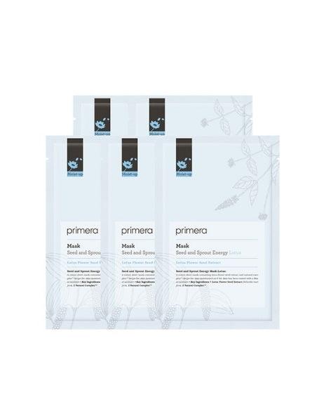 [Primera] Seed and Sprout Energy Mask Lotus 5 sheets - HOLIHOLIC