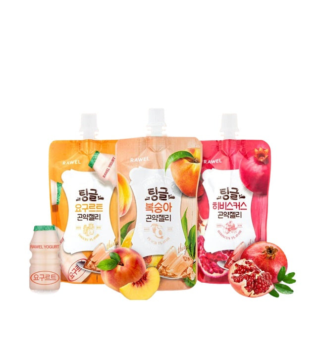 [Rawel] Konjac Jelly Yogurt, Peach, Hibiscus Flavor Set  -Holiholic