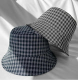 Reversible Mini Plaid Bucket Hat - HOLIHOLIC
