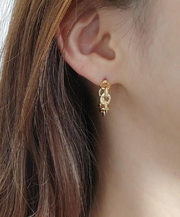 Round & Round Chain Earrings - HOLIHOLIC