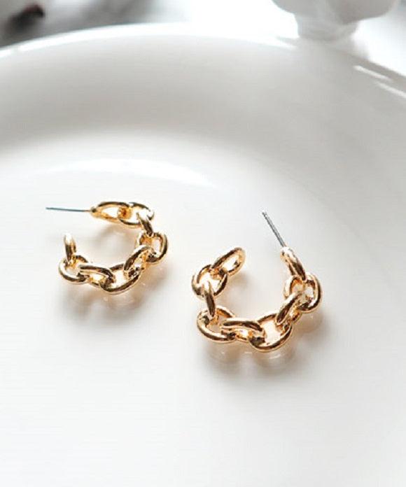 Round & Round Chain Earrings - HOLIHOLIC