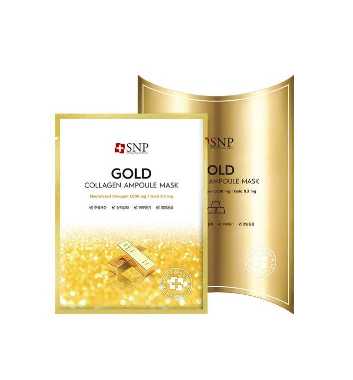 [SNP] Gold Collagen Ampoule Mask 10ea - HOLIHOLIC