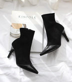 Selena Pointed Toe Ankle Boots - HOLIHOLIC