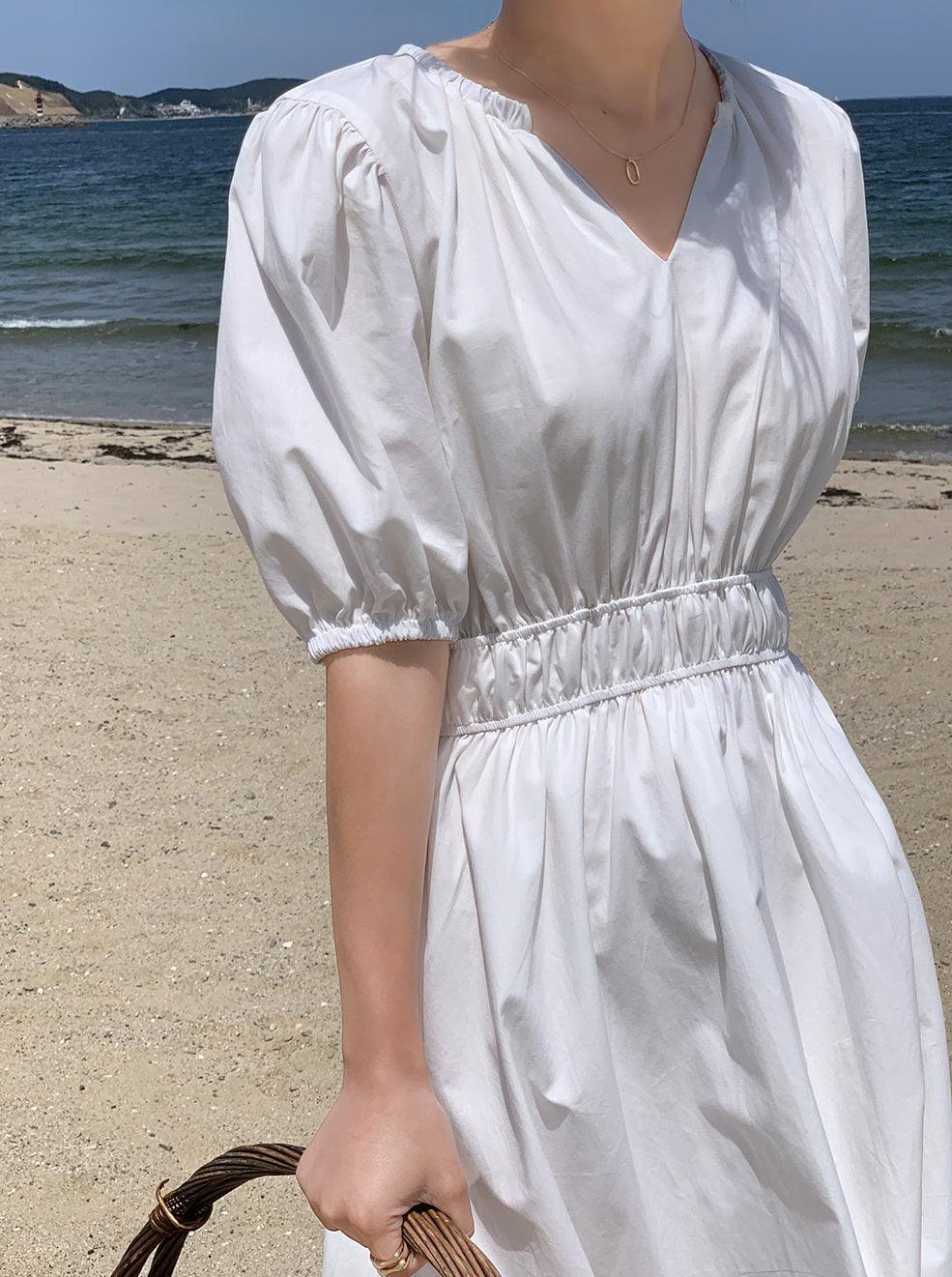 Shirring Detailed Elastic Waist Dress Secondary image