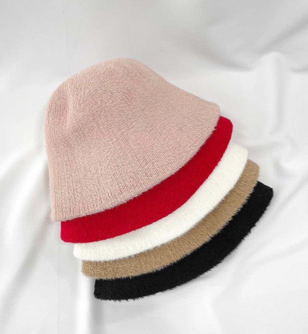Soft Fake Angora Bucket Hat - HOLIHOLIC