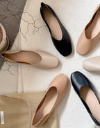 Solid Almond Toe Flats - HOLIHOLIC