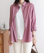 Solid Daily Cotton Shirt-Holiholic