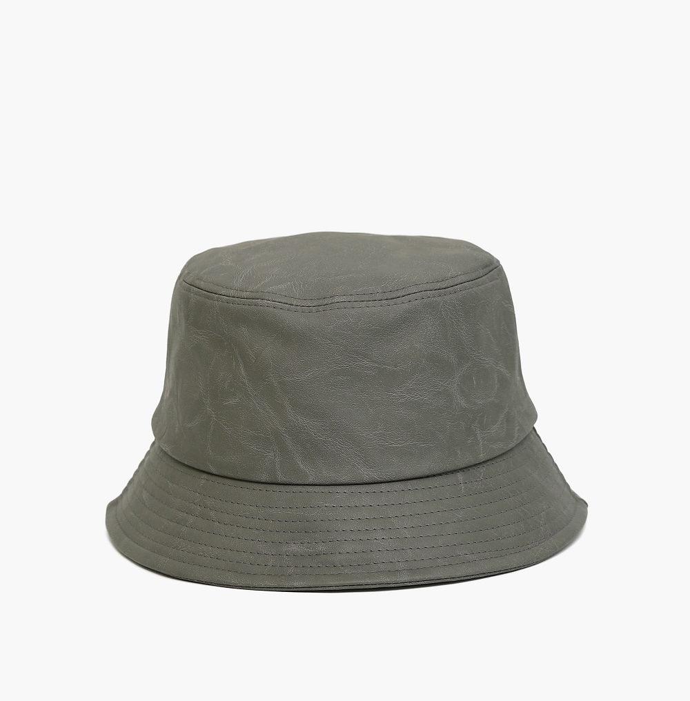 Solid Leather Bucket Hat - HOLIHOLIC