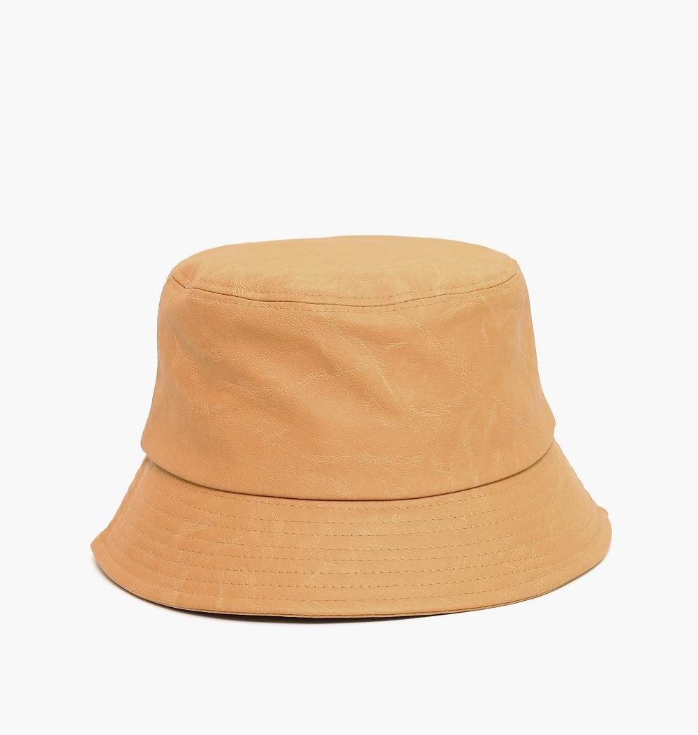Solid Leather Bucket Hat - HOLIHOLIC