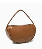 Solid Semi-Circle Shoulder Bag - HOLIHOLIC