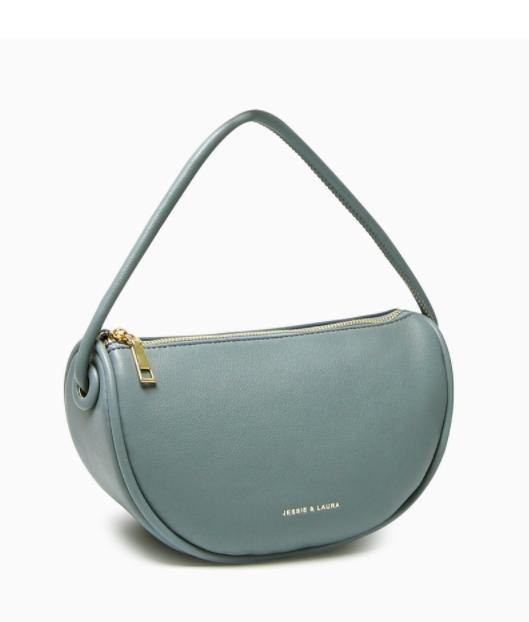 Solid Semi-Circle Shoulder Bag - HOLIHOLIC