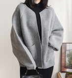 Square Pocket Detailed Wool Cardigan-Holiholic